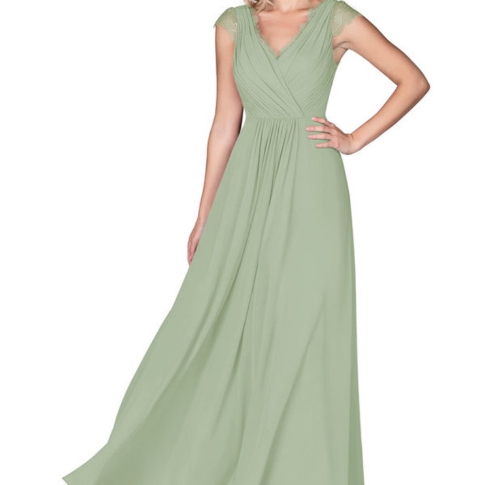 Dusty sage bridesmaid dress